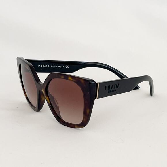 Prada PR 24XS Sunglasse Oversize Cat Eye Havana Tortoise Frame - Picture 1 of 12